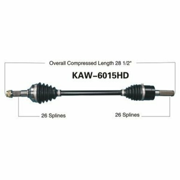 Wide Open Heavy Duty CV Axle for KAW HD FRONT LEFT KRT750/800 TERYX 12-17 KAW-6015HD